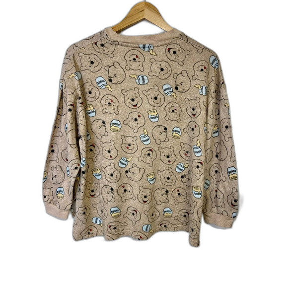 Disney Winnie the Pooh Tan Lounge Women’s PJs Size M (8-10) - Picture 4 of 12